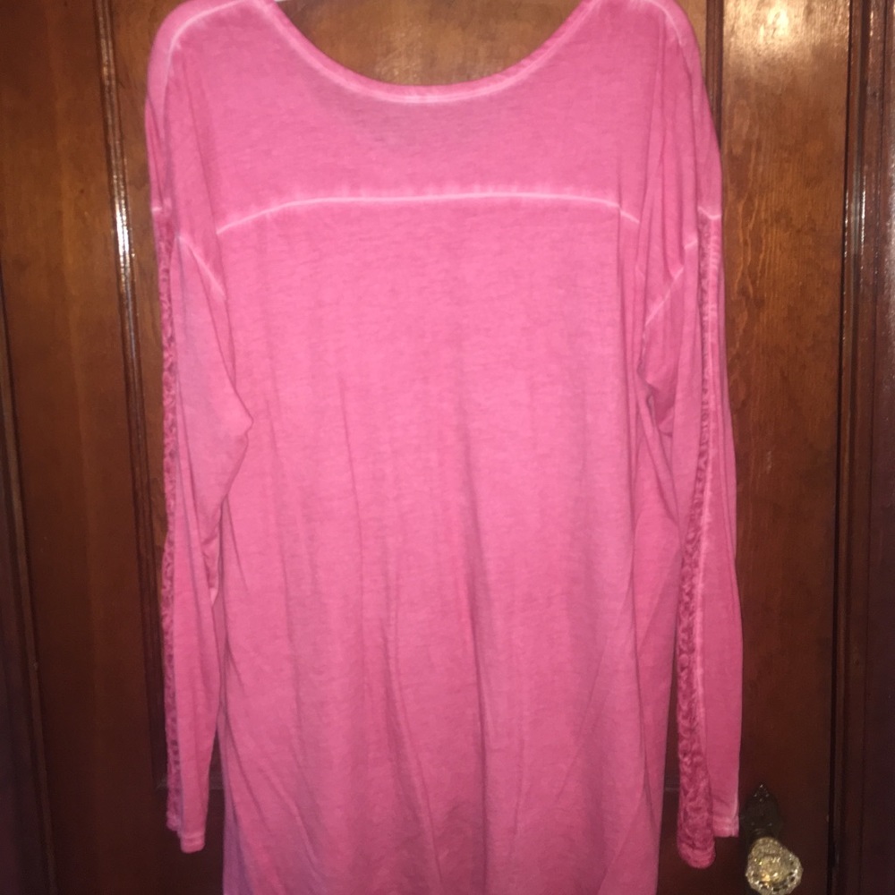 Long pink Lane Bryant shirt